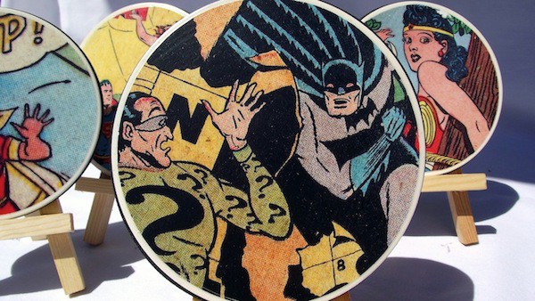 DIY Gifts For Men: Comic Book Coasters via Mod Podge Rocks