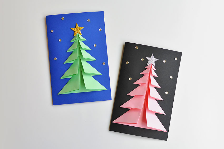 3D Paper Christmas Tree Card