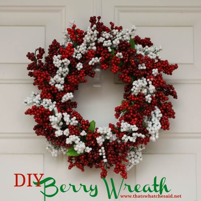 DIY Festive Berry Wreath