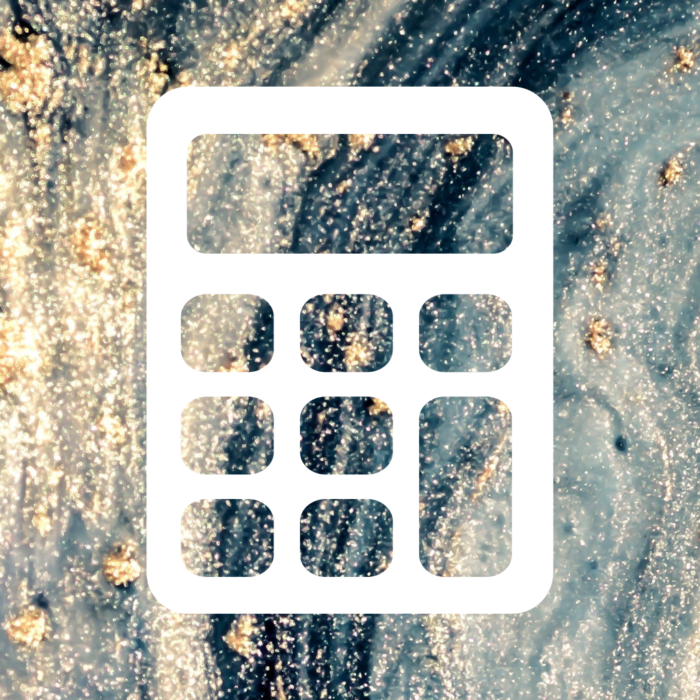 Calculator blue and gold marble Blue Marble App Icons For iPhone