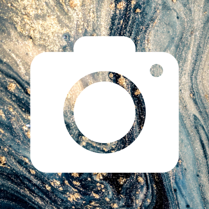 Camera blue and gold marble Blue Marble App Icons For iPhone