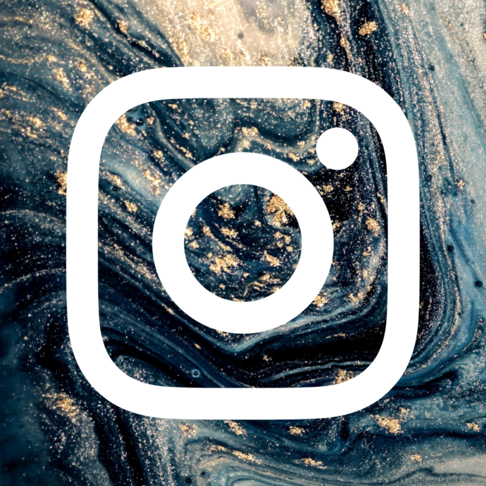 Instagram blue and gold marble Blue Marble App Icons For iPhone