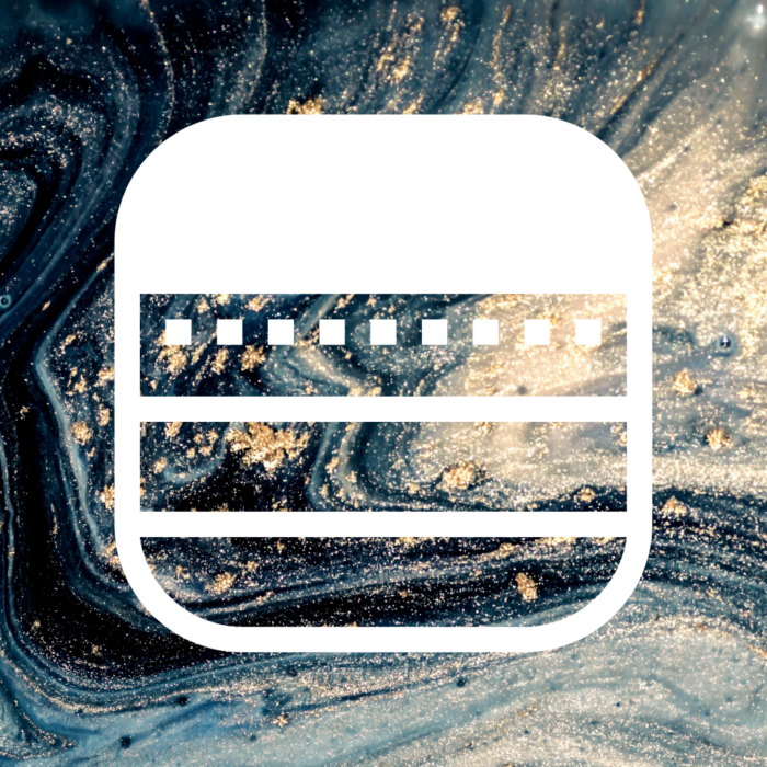 Notes blue and gold marble Blue Marble App Icons For iPhone