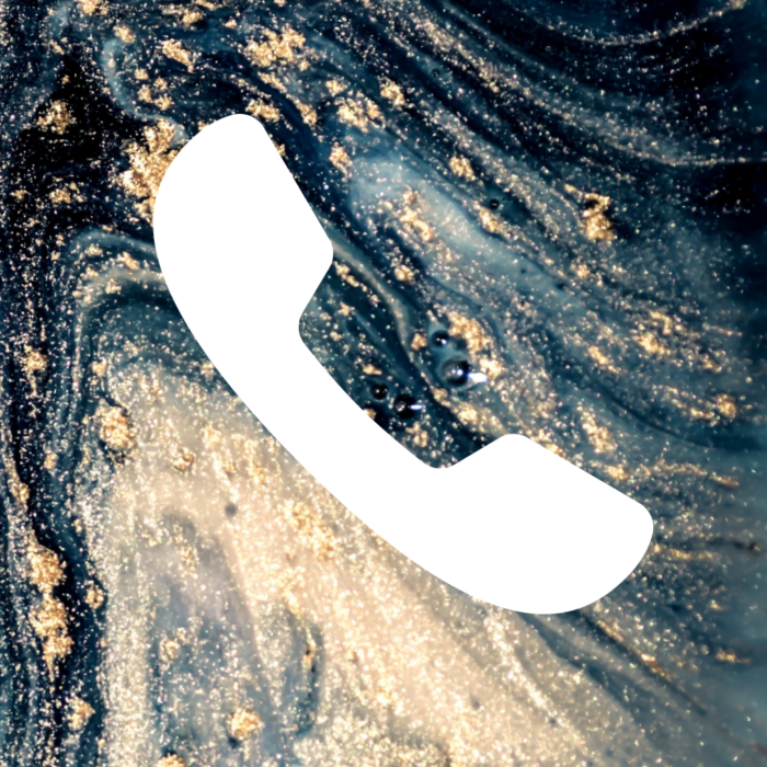 Phone Call blue and gold marble Blue Marble App Icons For iPhone