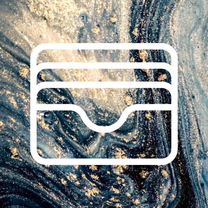 Wallet blue and gold marble Blue Marble App Icons For iPhone