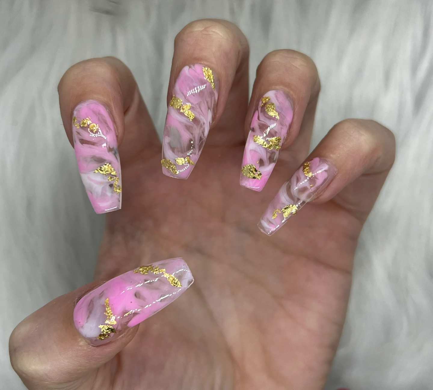 Water Marble Effect Nails
