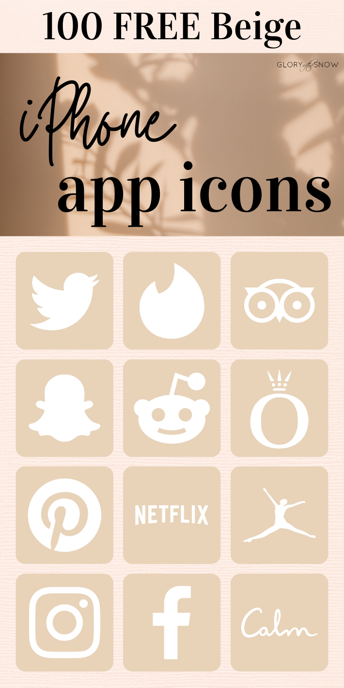 100 Free Aesthetic Beige App Icons For iPhone