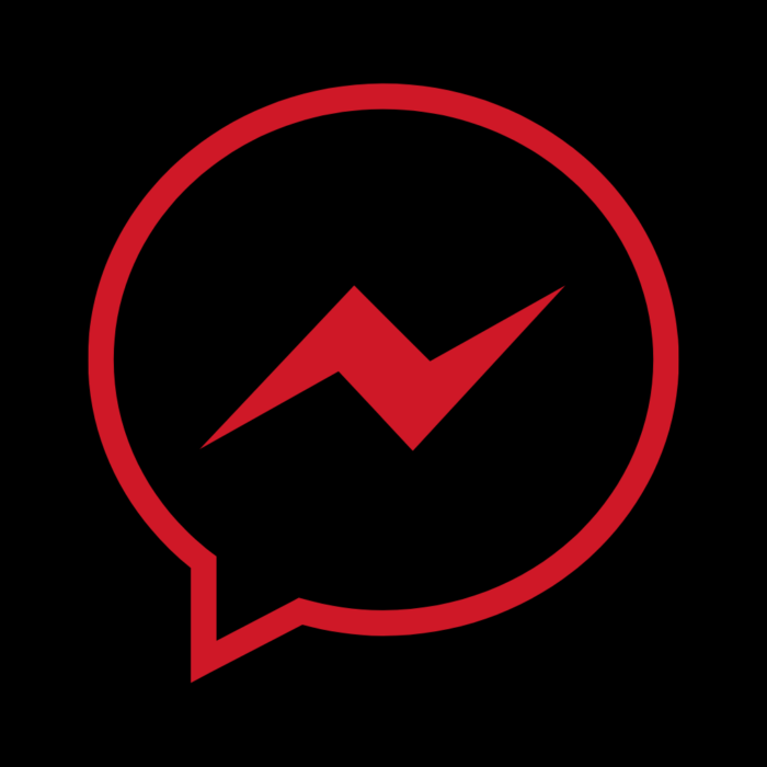 Messenger Red And Black Free Aesthetic Red And Black App Icons For iPhone