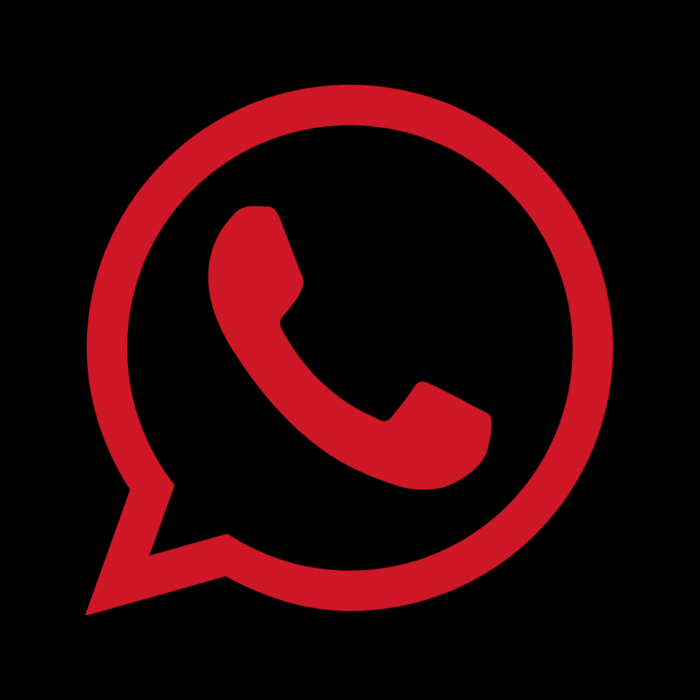 WhatsApp Red And Black Free Aesthetic Red And Black App Icons For iPhone