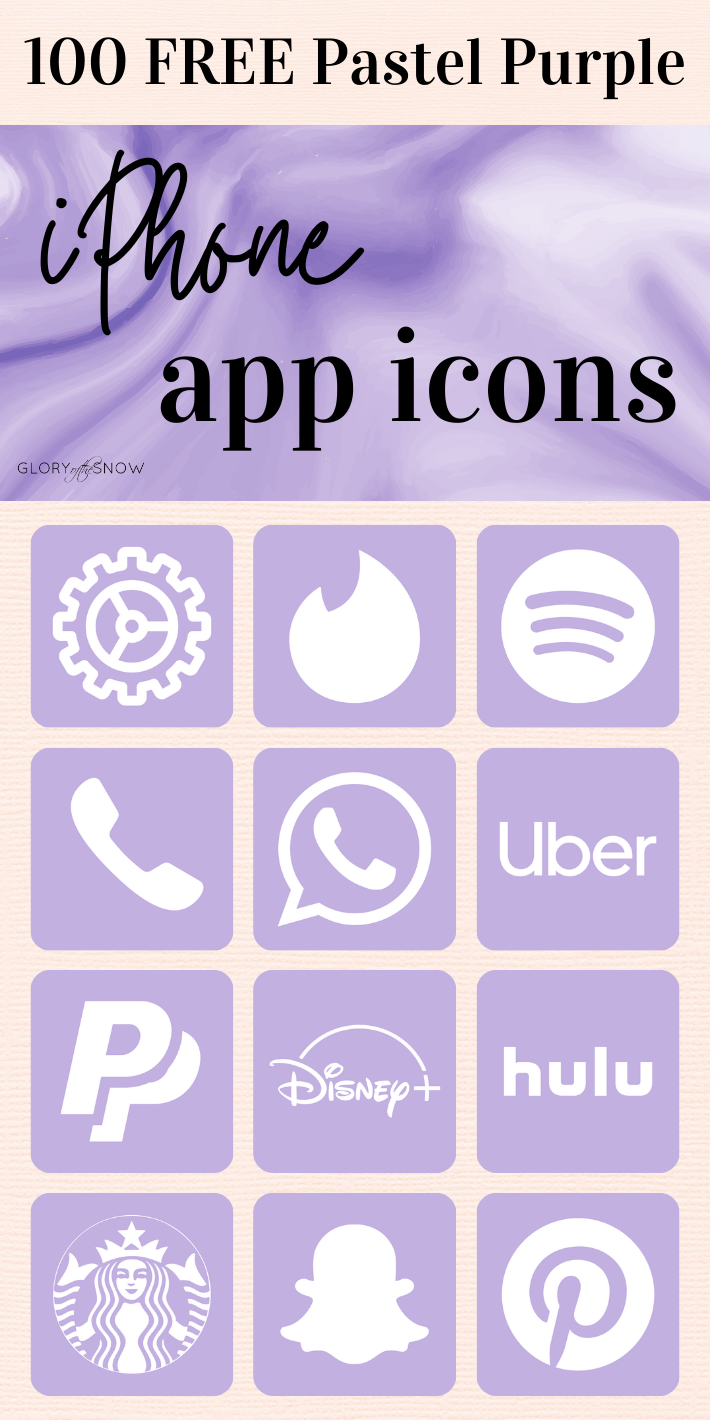 100 Free Pastel Purple App Icons For iPhone
