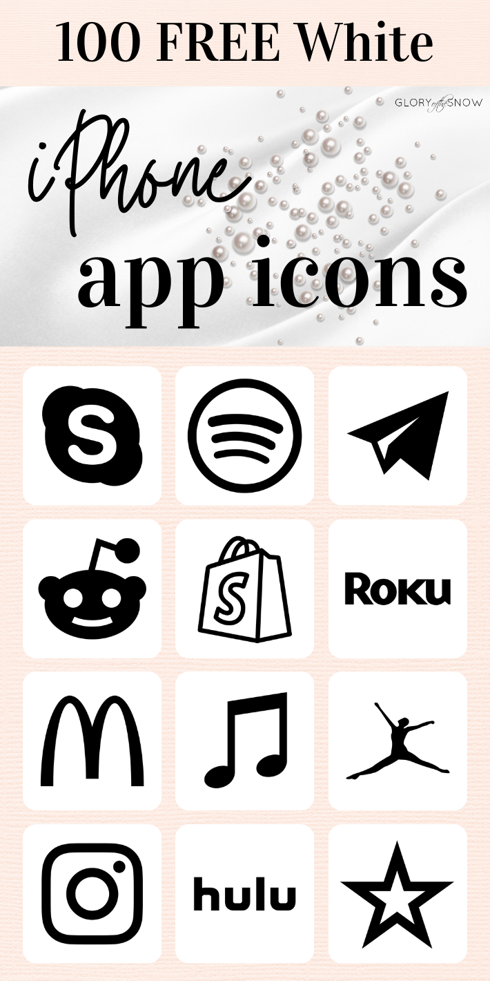 100 Free White App Icons For iPhone