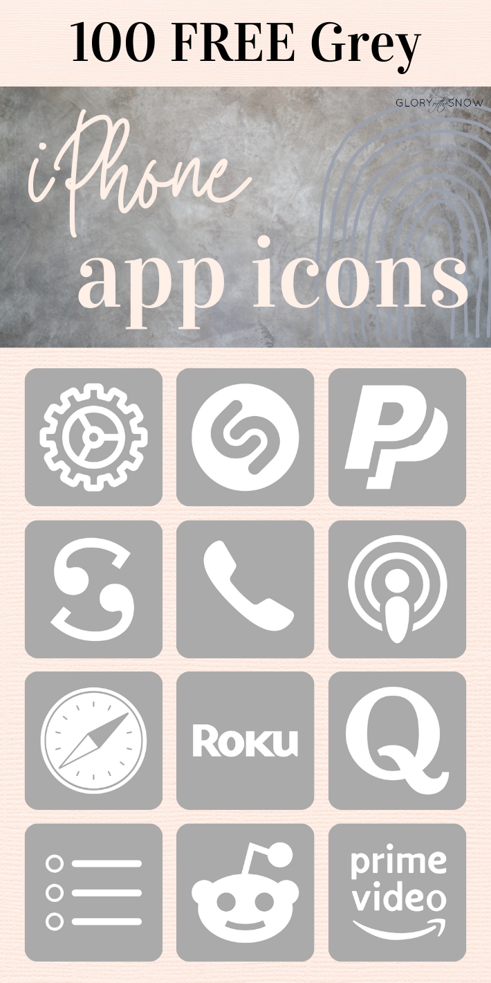free grey app icons for iPhone