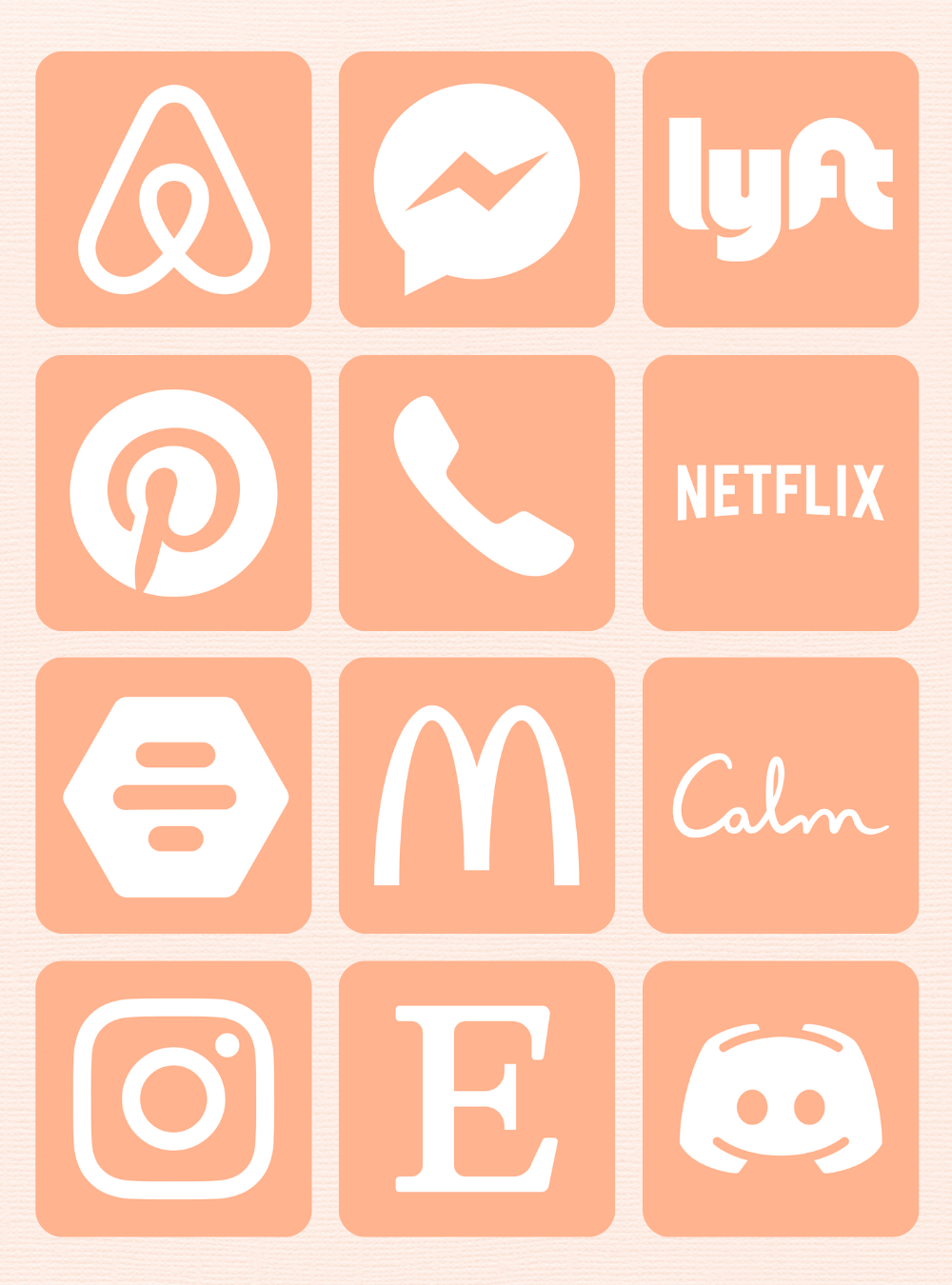 100 Free Aesthetic Coral Peach App Icons For iPhone Glory of the Snow