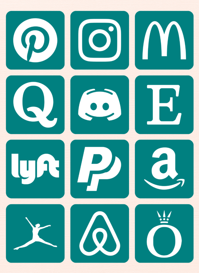 free aesthetic teal app icons for iPhone