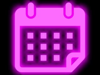 Calendar_Neon Free Neon App Icons For iPhone