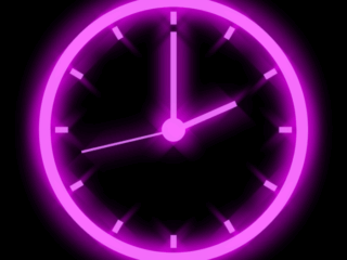 Clock_Neon Free Neon App Icons For iPhone