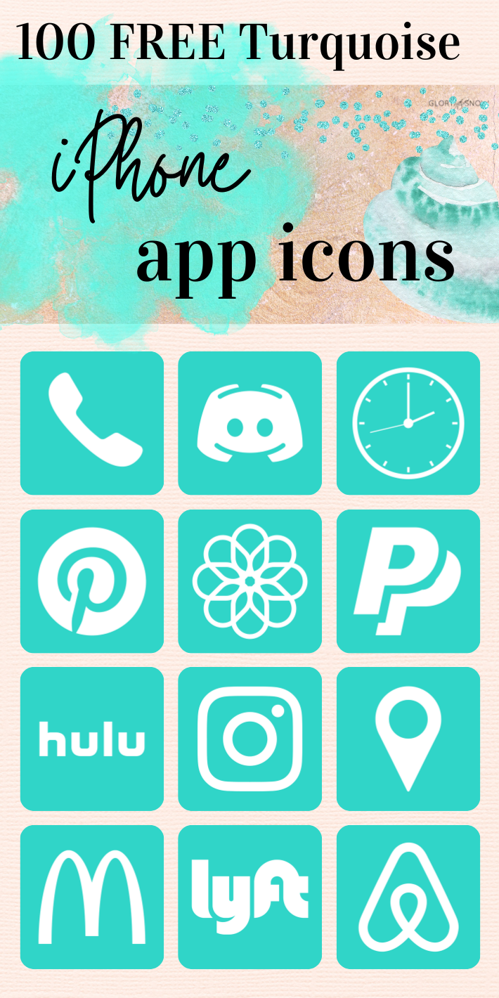 Free Turquoise App Icons For iPhone