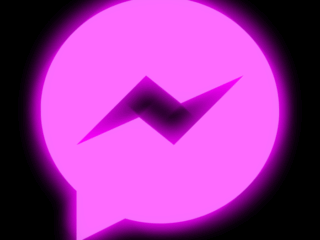 Messenger_Neon Free Neon App Icons For iPhone