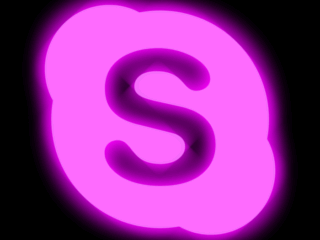 Skype_Neon Free Neon App Icons For iPhone