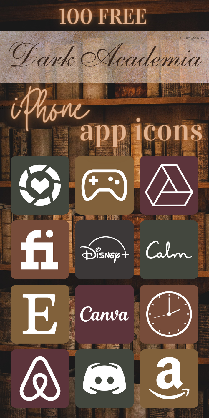 Free Dark Academia App Icons For iPhone