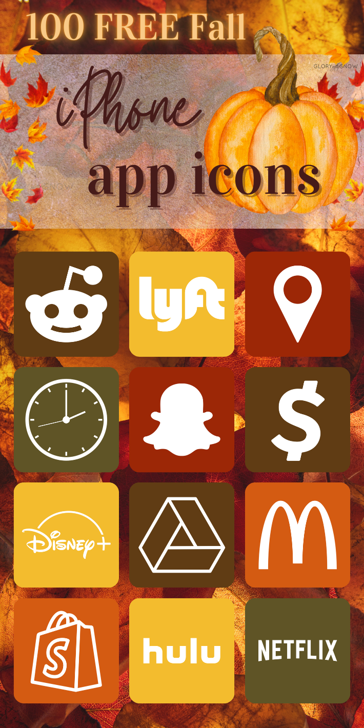 Free Aesthetic Fall App Icons For iPhone