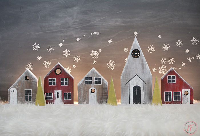DIY Christmas village houses