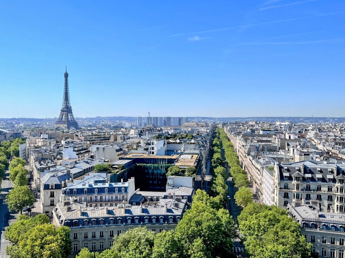 Best Viewpoints In Paris: view from The Arc De Triomphe