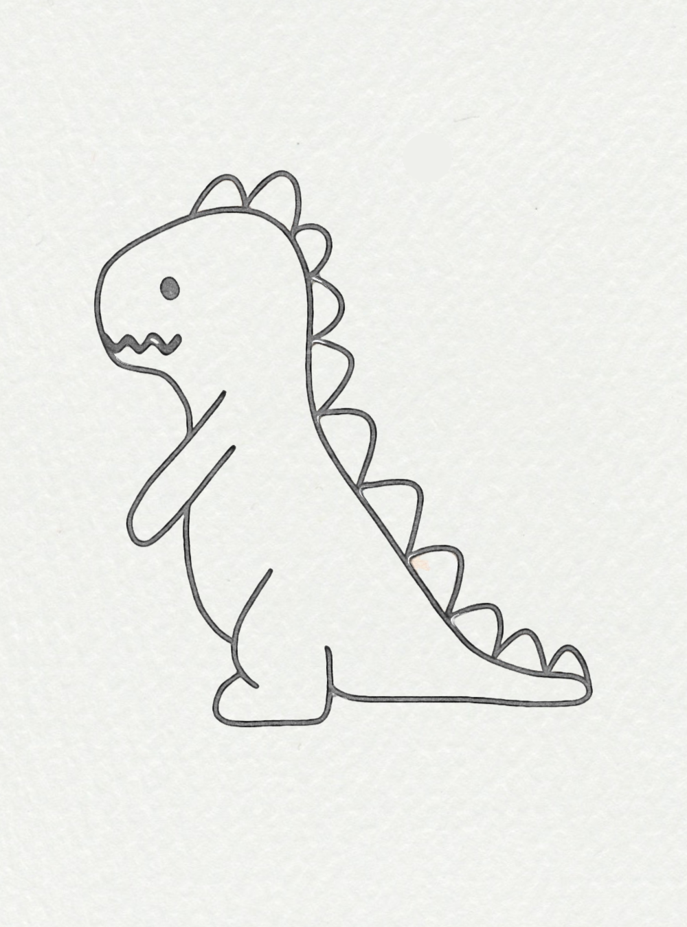 Easy Dinosaur Drawing 