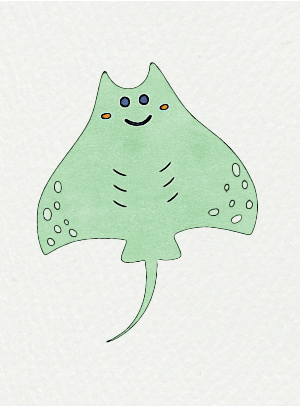 cute Sea animal drawings: Stingray