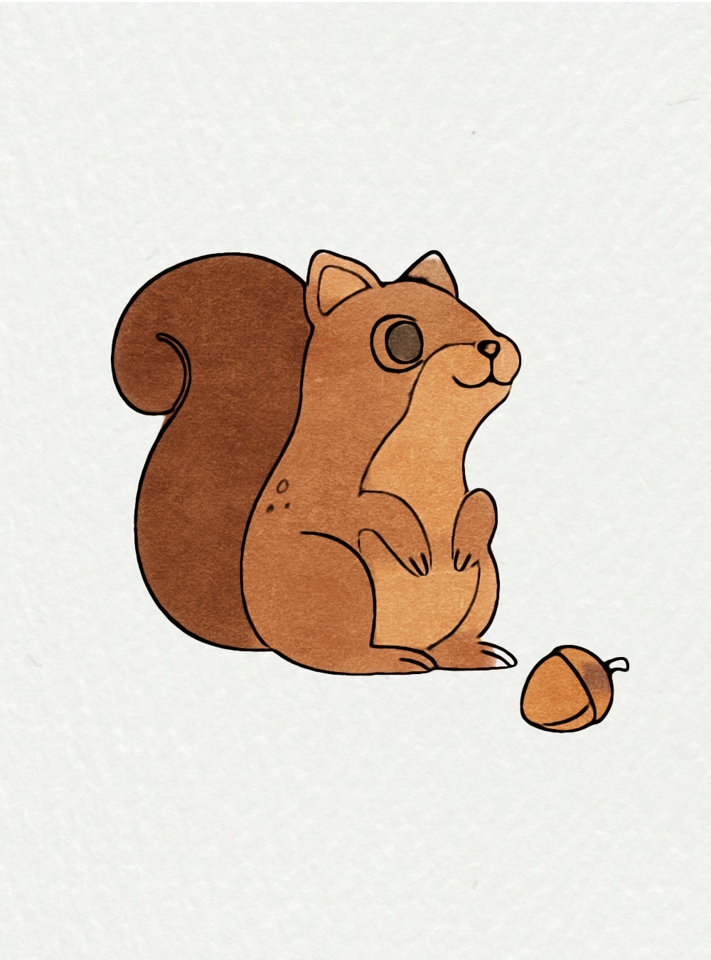 Easy Cute Forest Animal Drawing Ideas: Squirrel