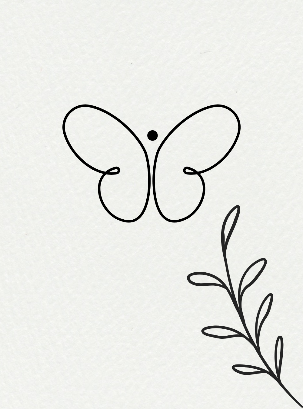 simple cute drawings: Butterfly 