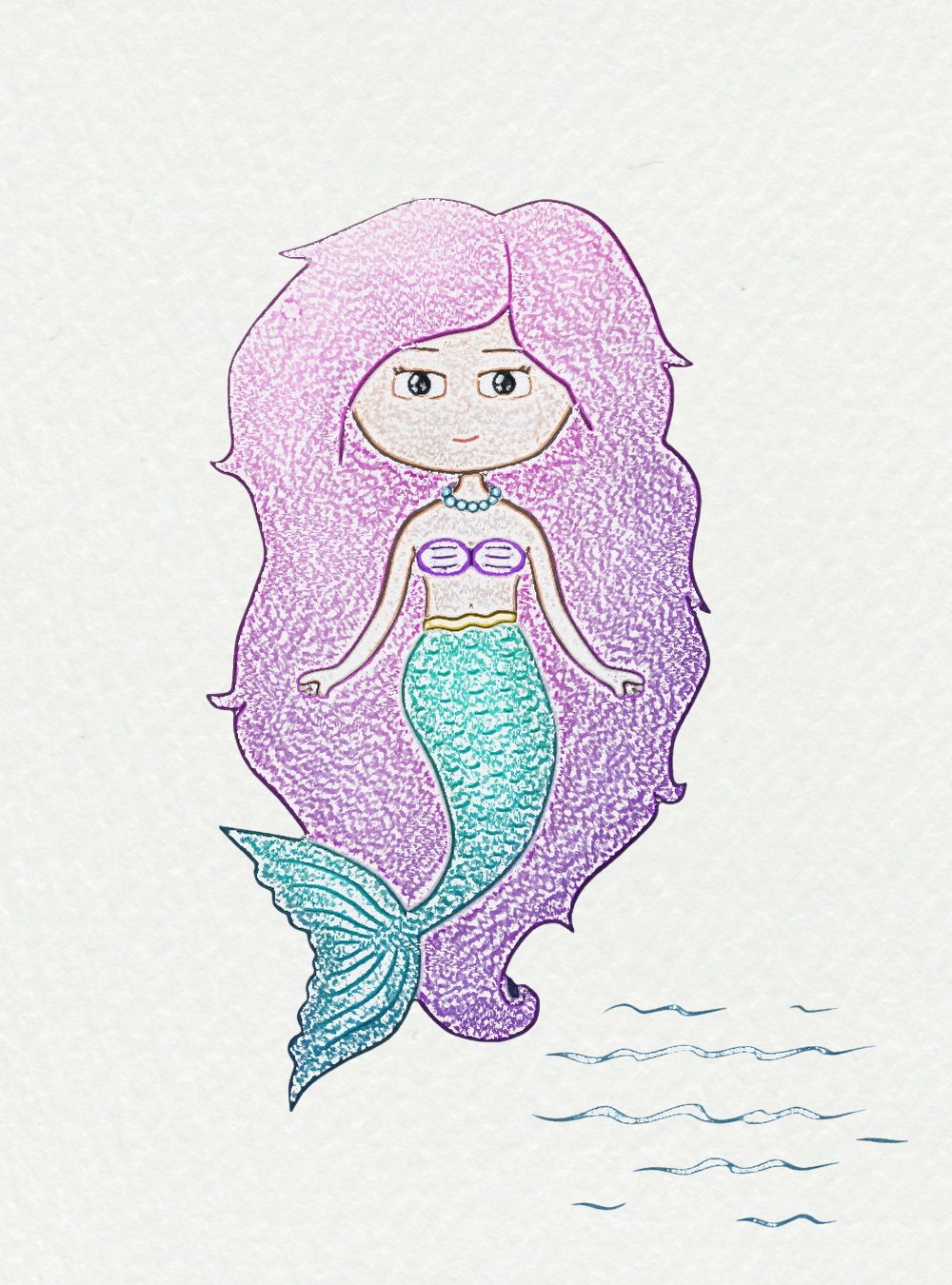 Easy Cute Drawings: Little Mermaid