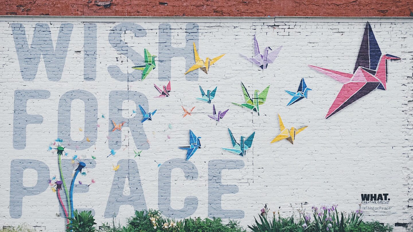 wish for peace mural in Nashville, TN