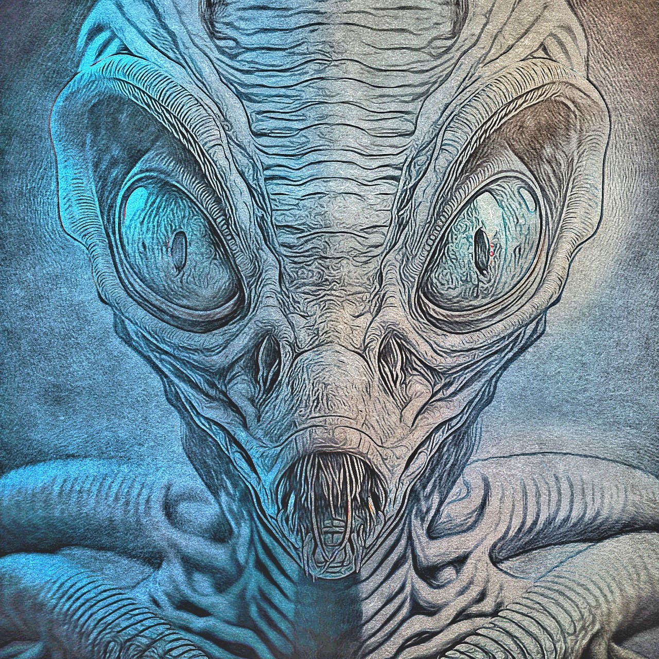 Scary Alien Drawings 