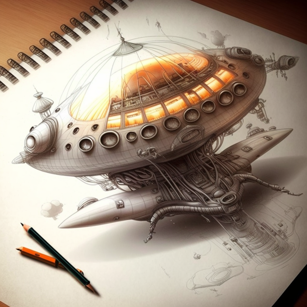 Alien ship Drawing Ideas