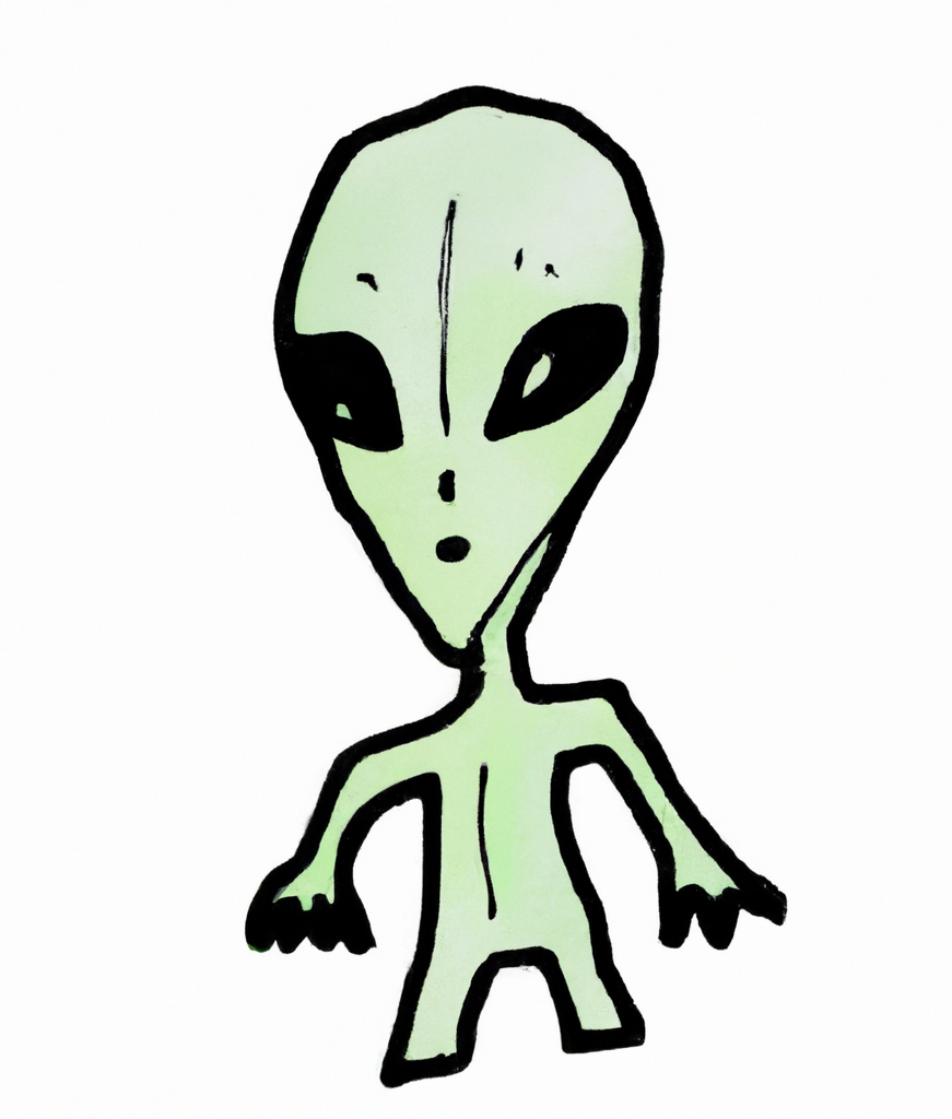 Cartoon Alien Drawing For kids