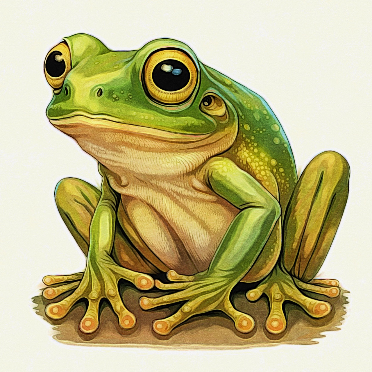Drawing Of A Cute Frog