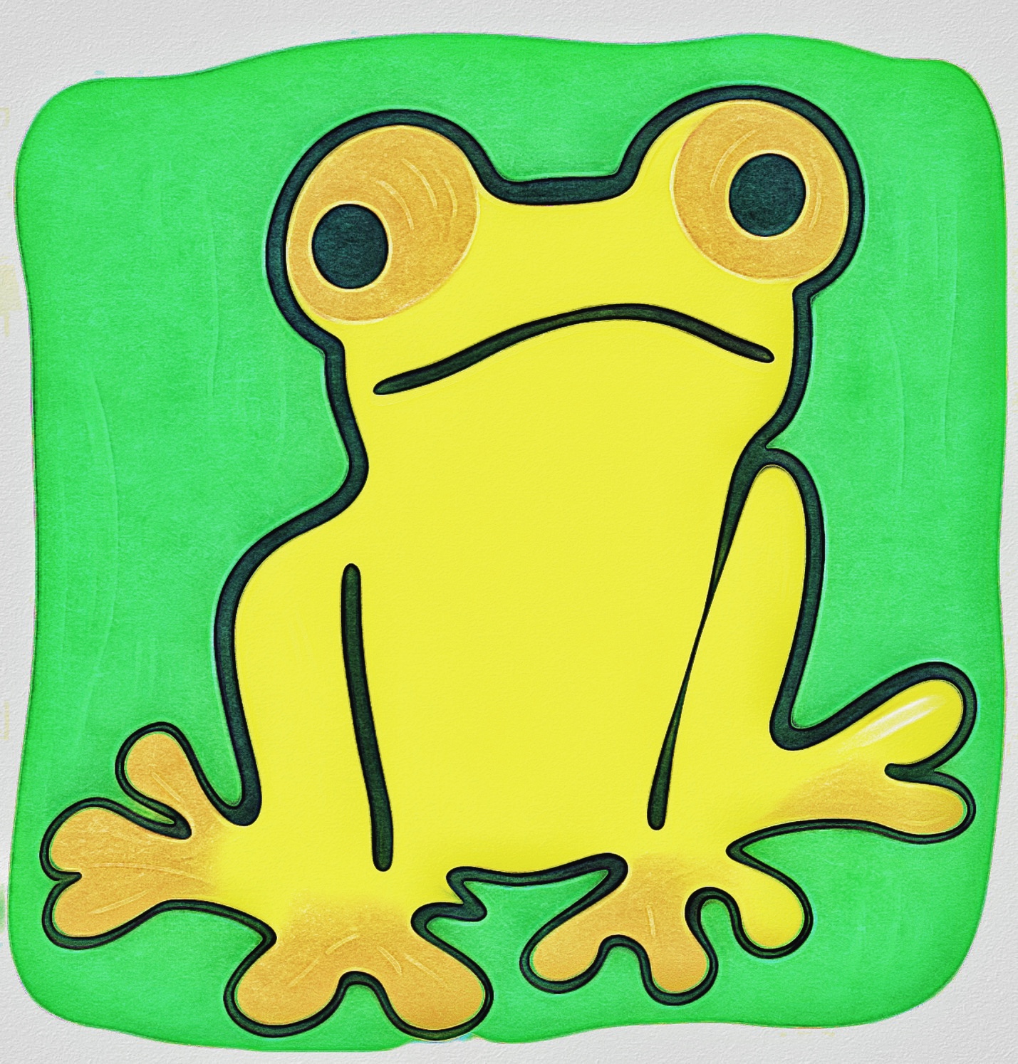Cute Frog Simple Drawing