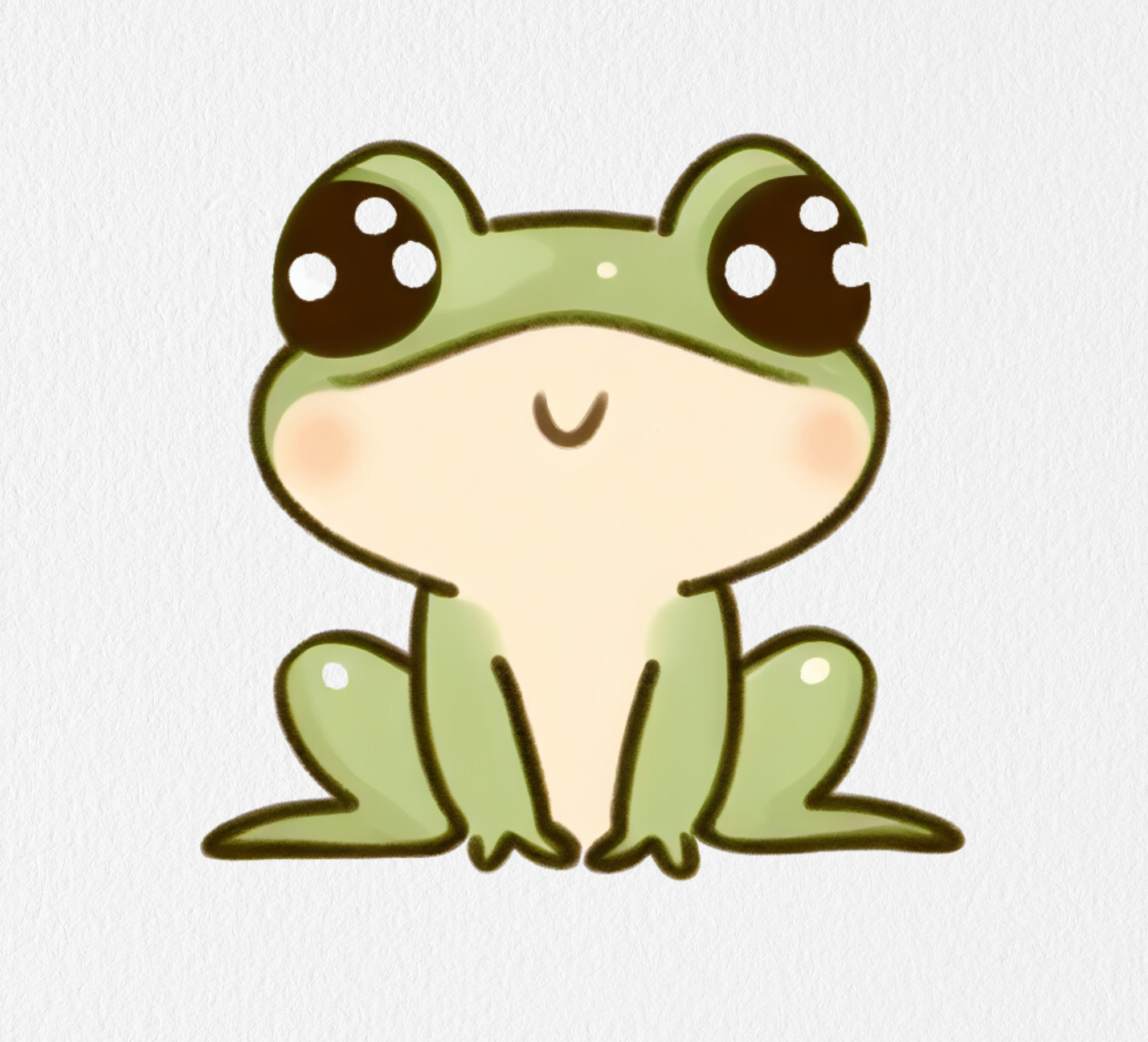 Cute Little Frog Easy Drawing