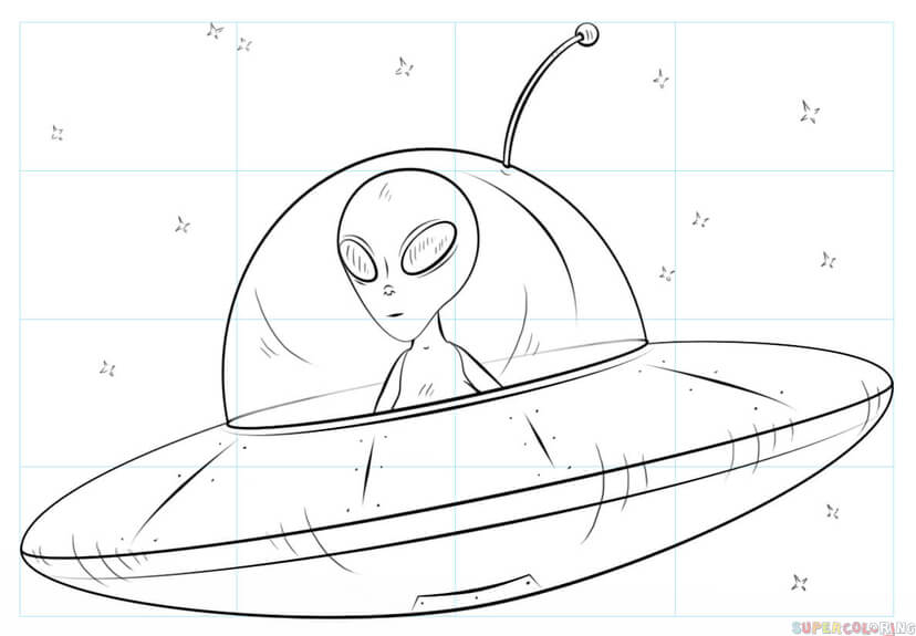 How To Draw An Alien Spaceship Step By Step Guide Easy
