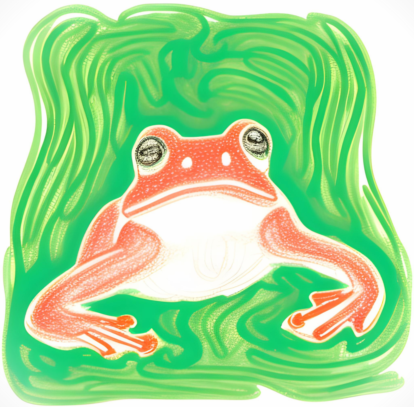 Simple Cute Frog Drawing