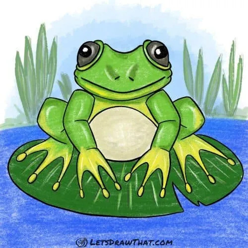 How To Draw A Frog: Easy Step-By-Step Drawing Tutorial By LETSDRAWTHAT