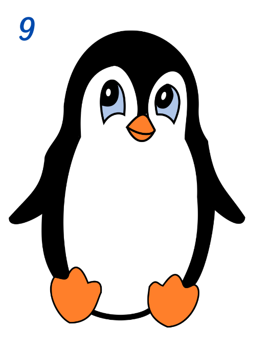 HOW TO DRAW A PENGUIN: EASY STEP-BY-STEP GUIDE WITH PICTURES - STEP 9
