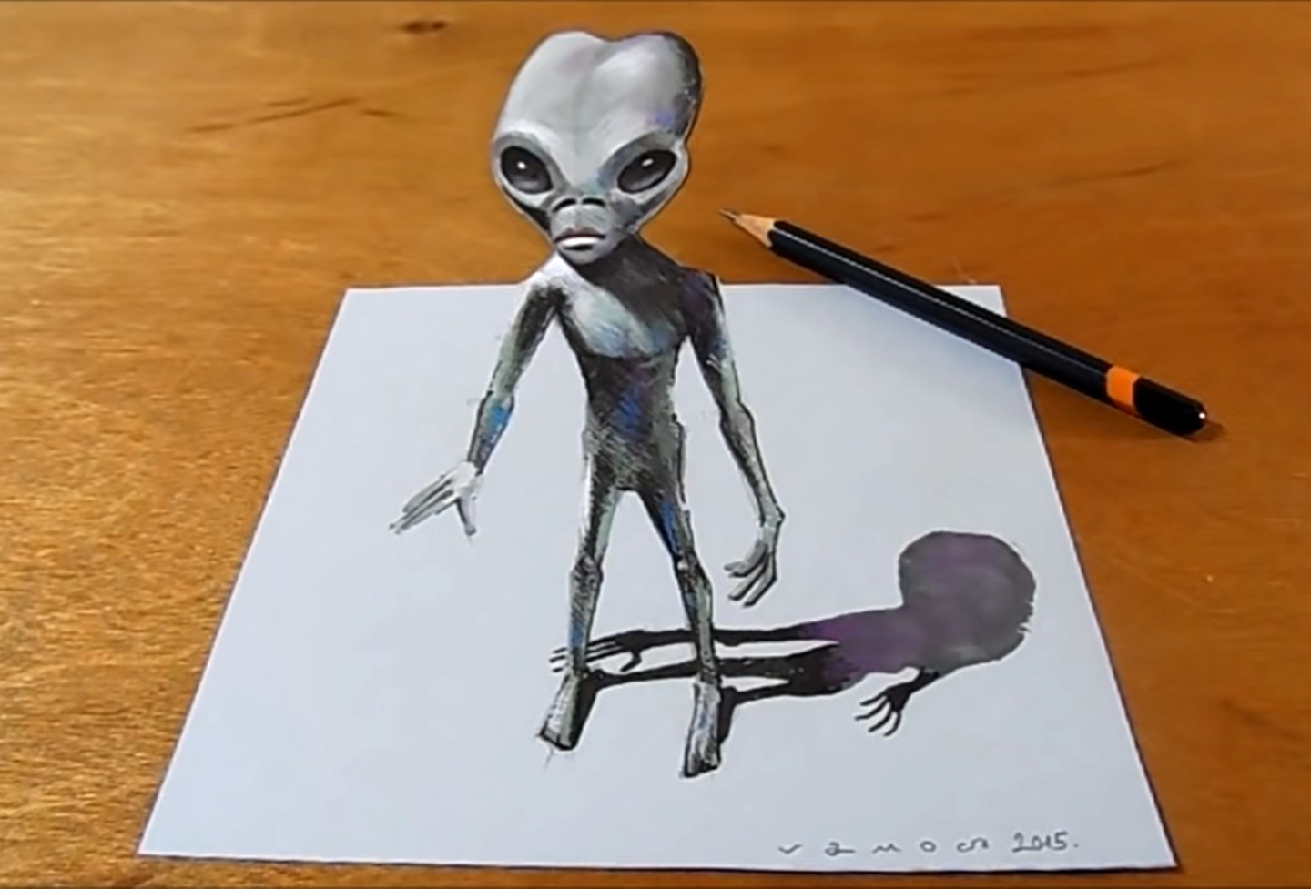How To Draw A 3D Alien
