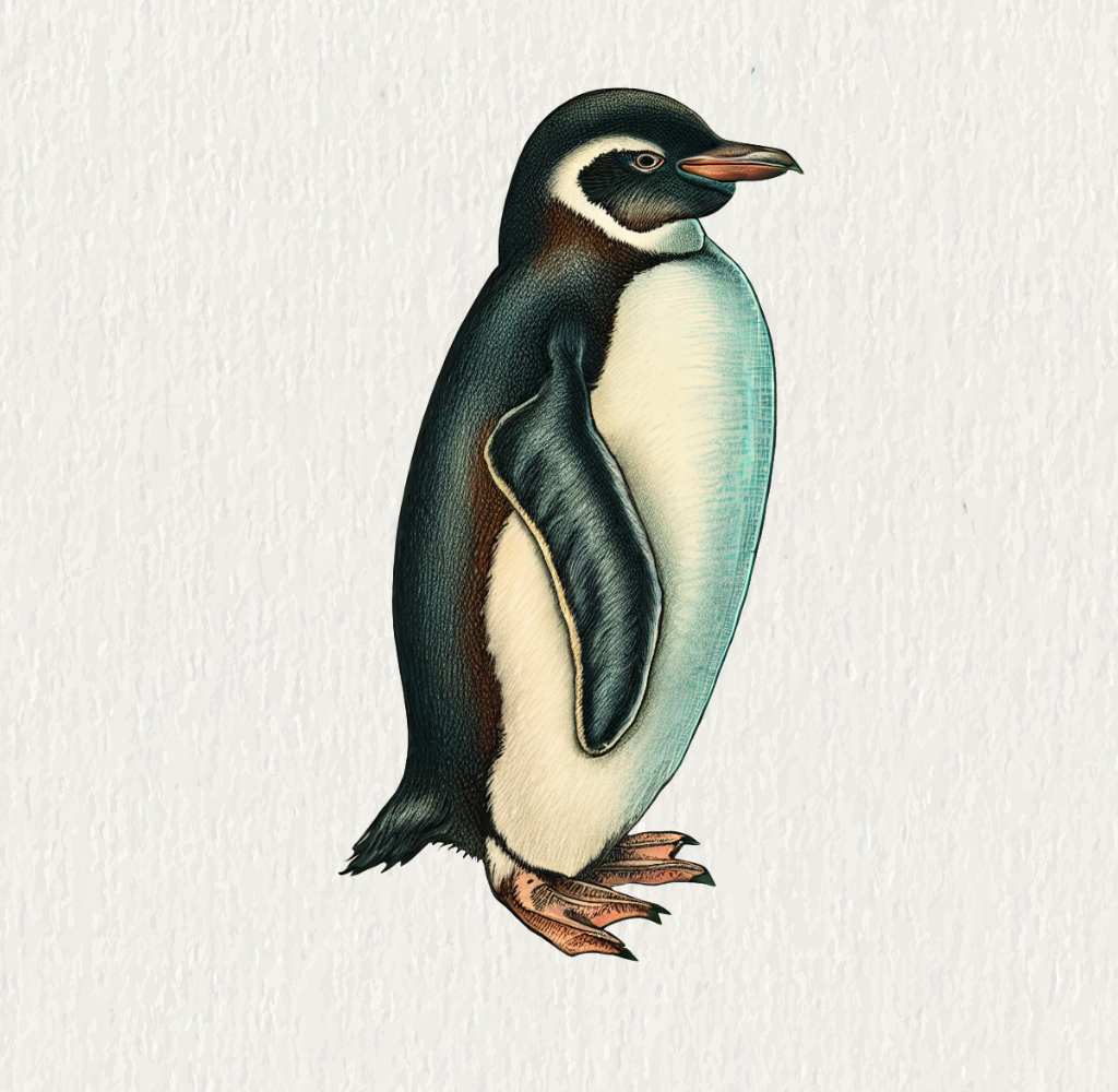 Realistic Penguin Drawing