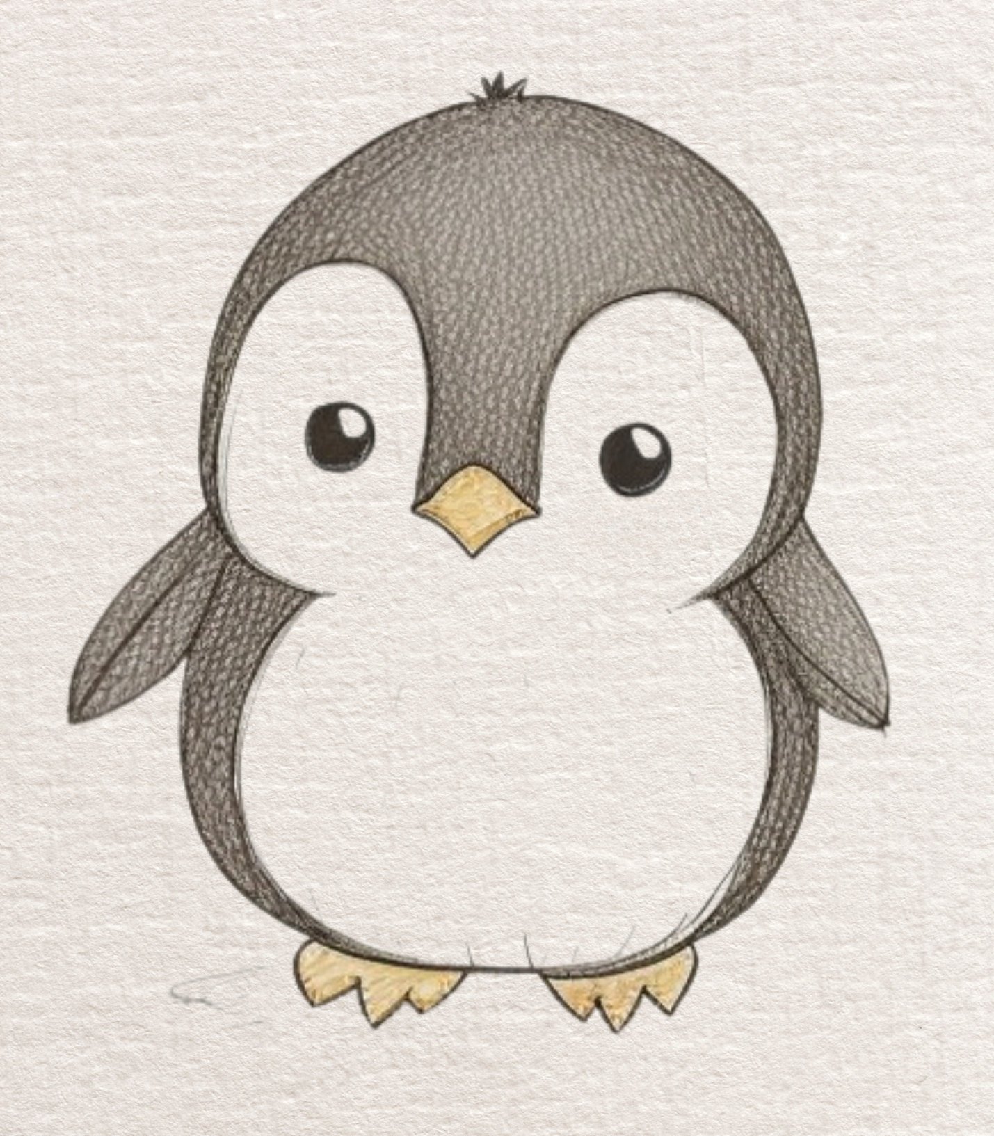 Cute Baby Penguin Drawing