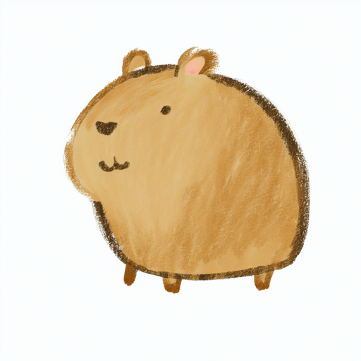 Easy Cute Capybara Drawing For Kids 