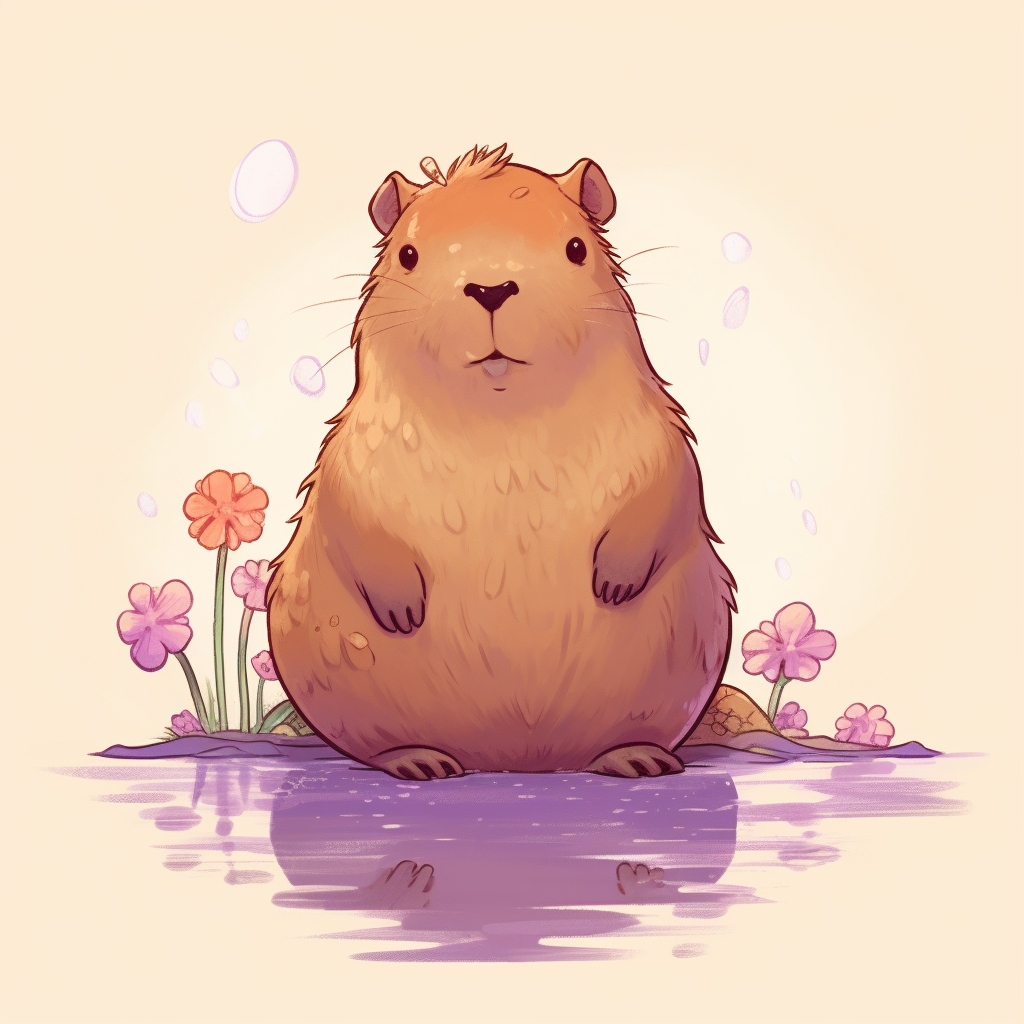 Cute Capybara Drawing