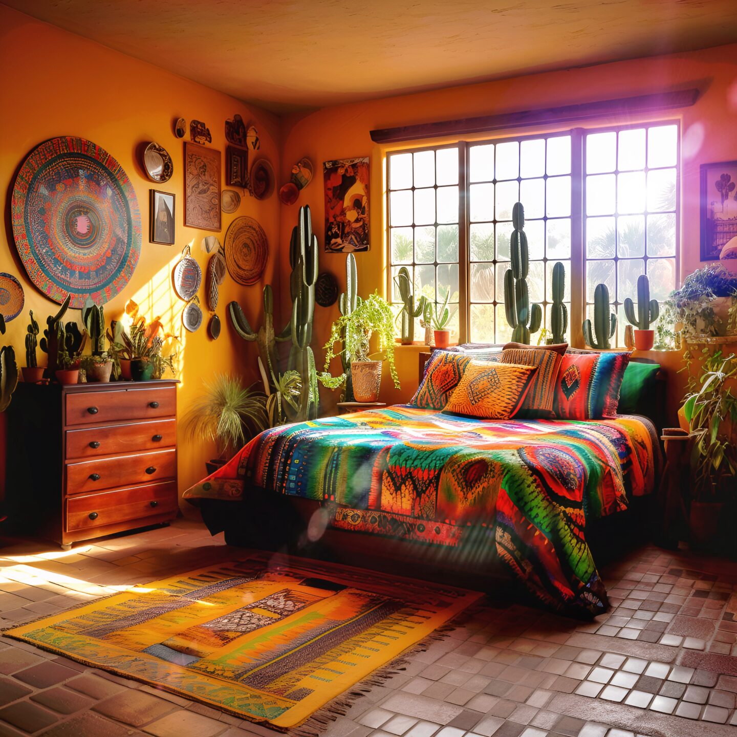 Mexican style bedroom home decor