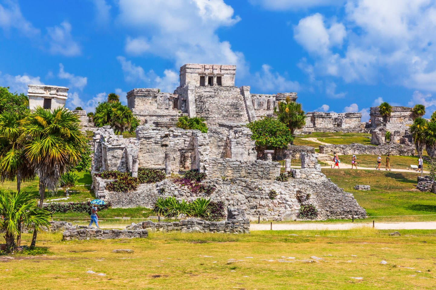 Best Places To Visit In Mexico - Tulum, Mexico. El Castillo (castle) the Mayan city of Tulum main temple.